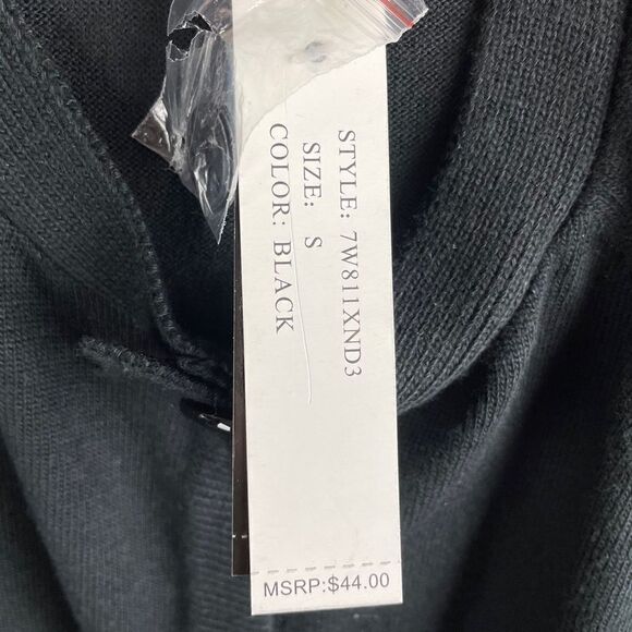 NWT Larry Levine Black Cardigan Sweater Size S - Picture 8 of 9